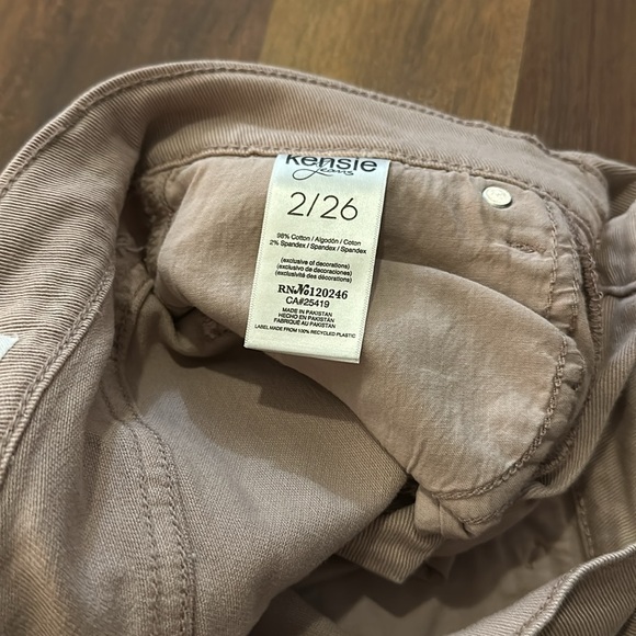 Kensie Jeans Vintage Luxe The Slim Blush or Mauve Pink 2/26 Straight Slim Jeans - Picture 7 of 12
